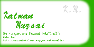 kalman muzsai business card